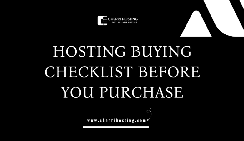 Hosting Buying Checklist (Before You Purchase)